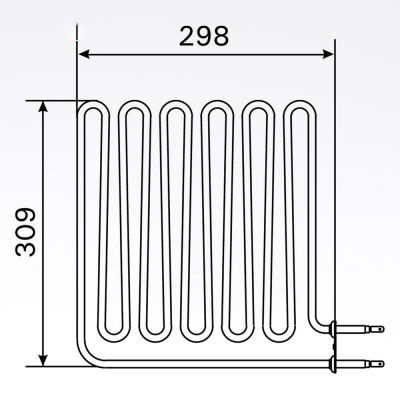 Sauna Element 2750W, 230V Vega (terminal side)